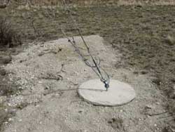 Anchor point for the guy wires.